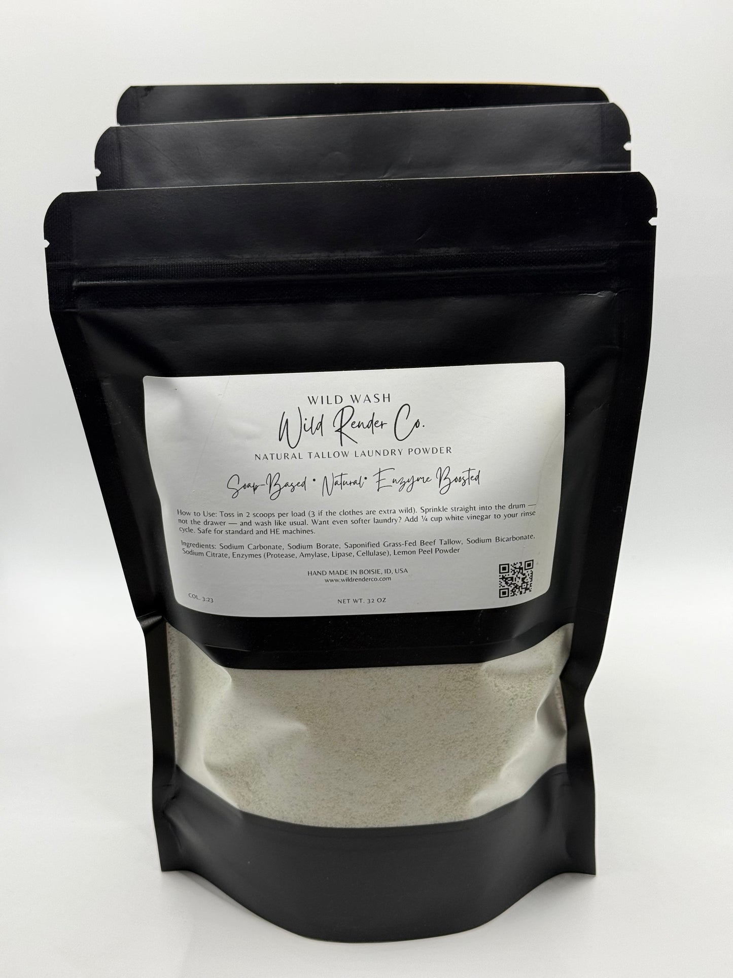 Wild Wash Laundry Powder – Natural Tallow + Enzyme Formula (32 oz)