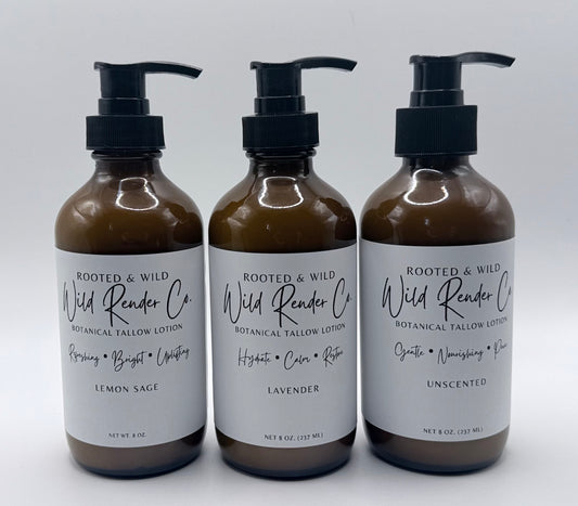 Rooted and Wild – Tallow Body Lotion